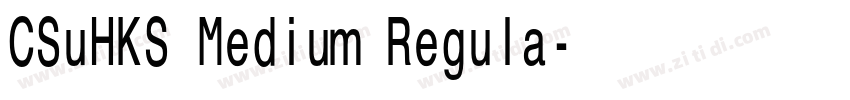 CSuHKS Medium Regula字体转换